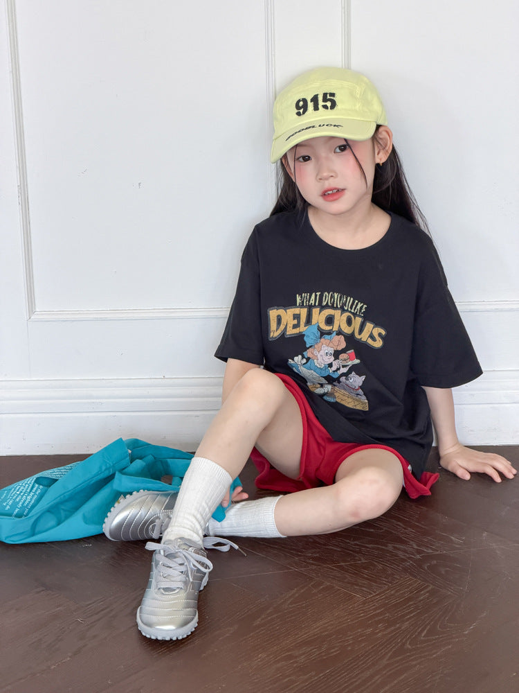 【100-170cm】休閒圓領舒適卡通T
