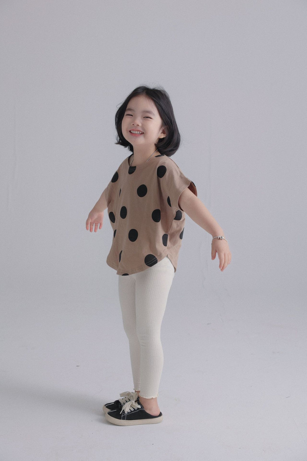 【90-150cm / F】【親子裝】日系薄款彈性坑條密邊打底褲