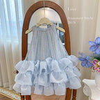 【90-140cm】冰雪藍亮片禮服裙
