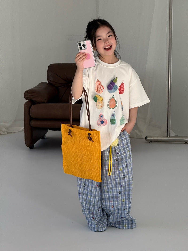 【120-160cm】蔬菜寬鬆T