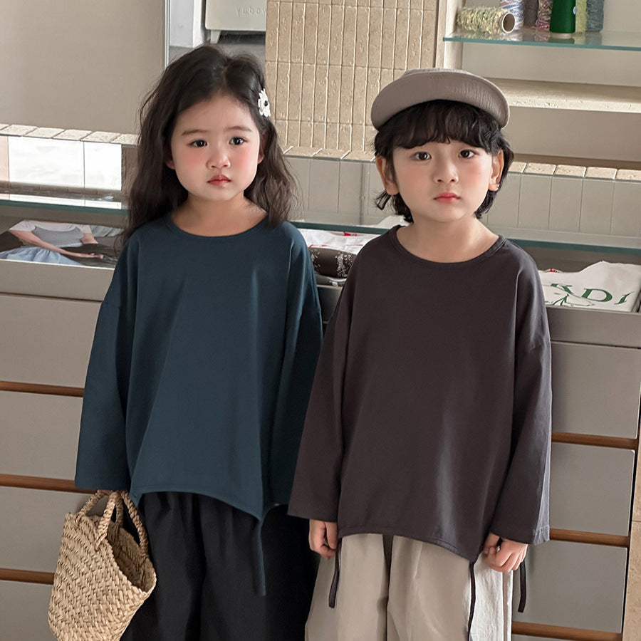 【80-140cm】寬鬆飄帶打底衫