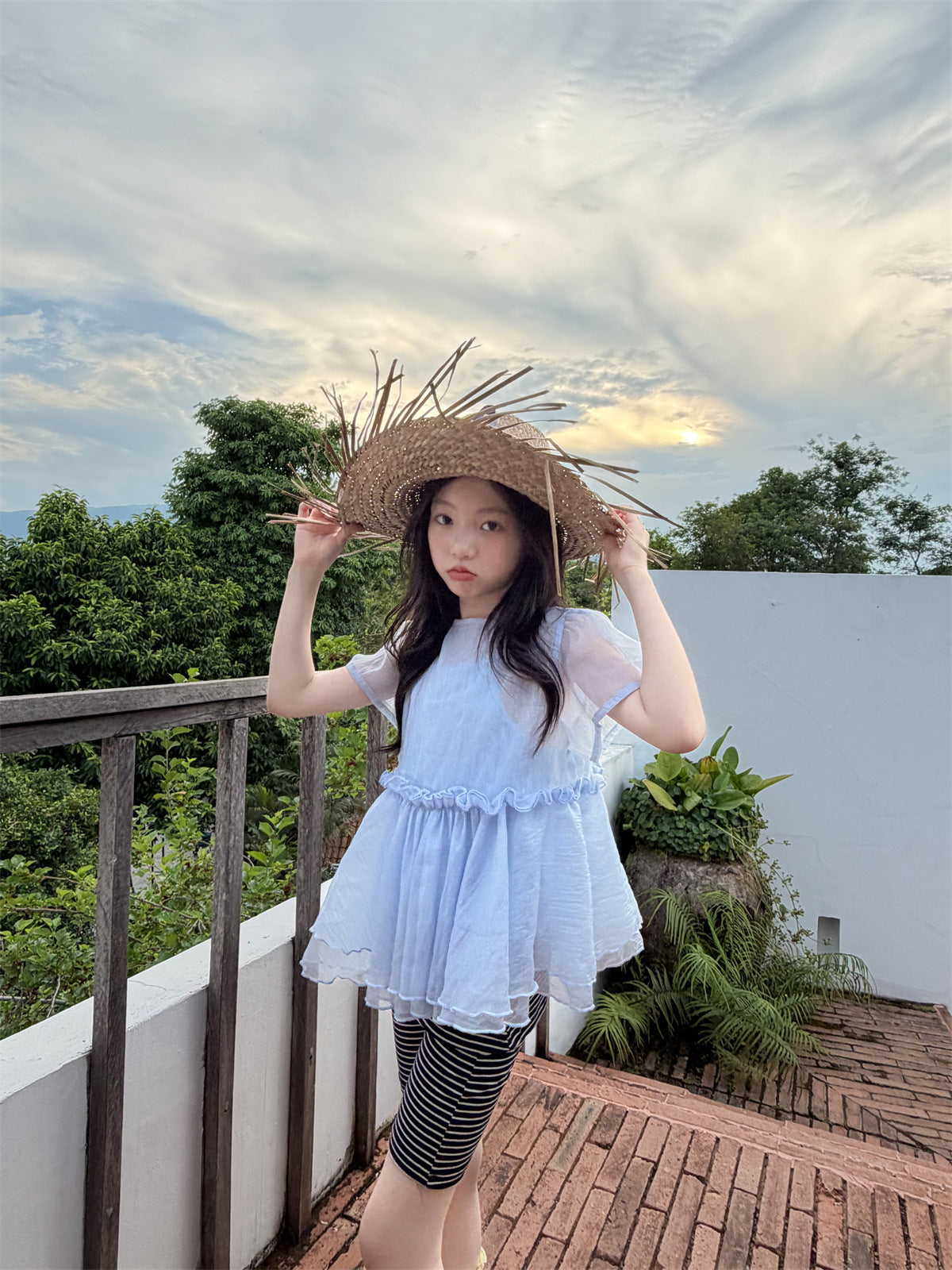 【100-160cm】小仙女透紗兩件套