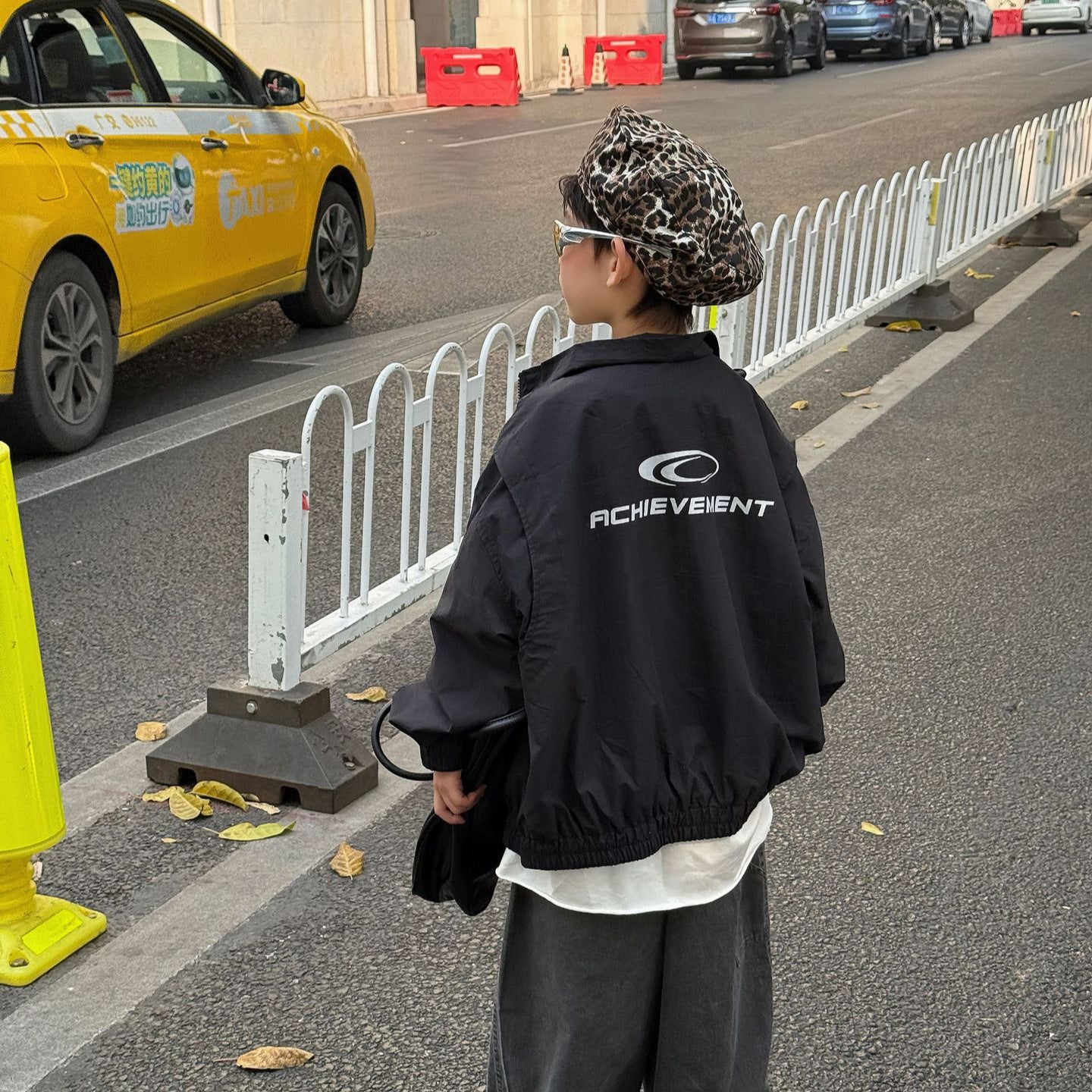 【90-160cm】韓版帥氣休閒戶外衝鋒衣外套