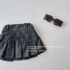【90-150cm】時尚軟皮褲裙