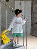 【90-160cm】韓版純色/字母長袖防曬T