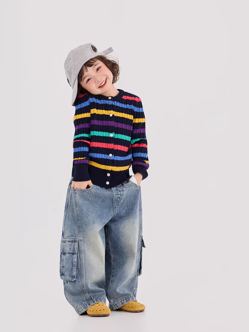 【90-150cm】工裝牛仔褲