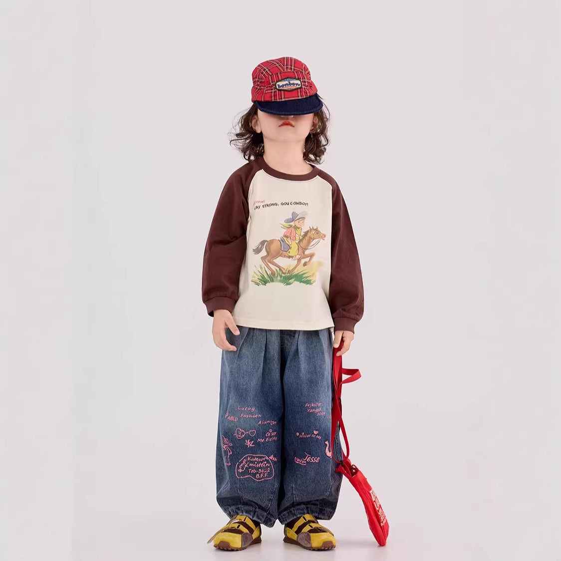 【90-150cm】撞色卡通T