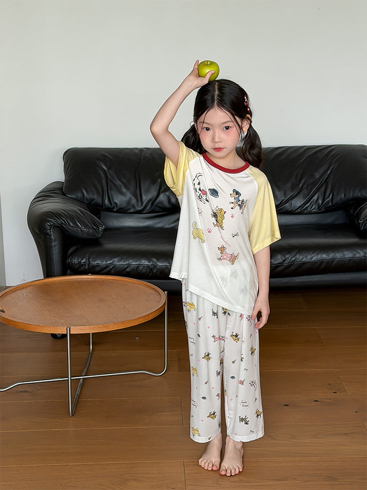 【100-170cm】5色-萊賽爾軟糯垂感彈性居家服套裝