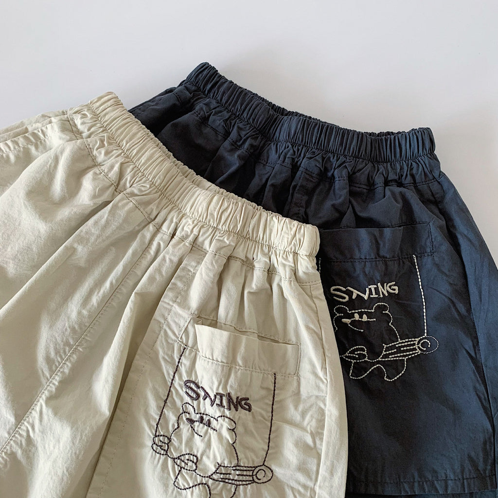 【90-140cm】口袋小熊中褲