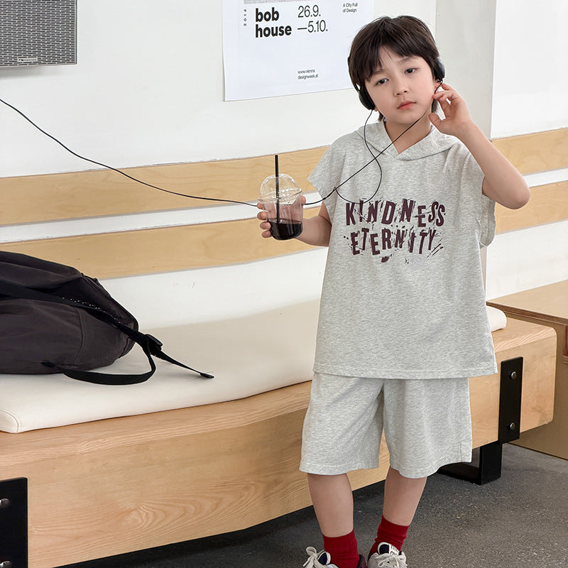 【100-170cm】全棉酷帥街感風無袖套裝