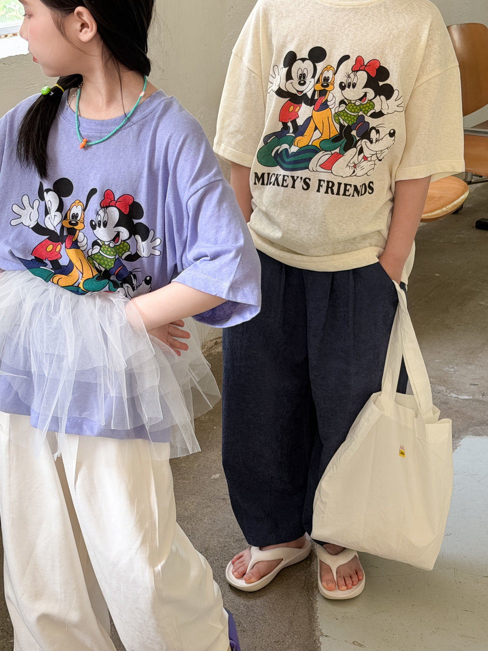 【100-160cm】韓版迪士尼卡通T