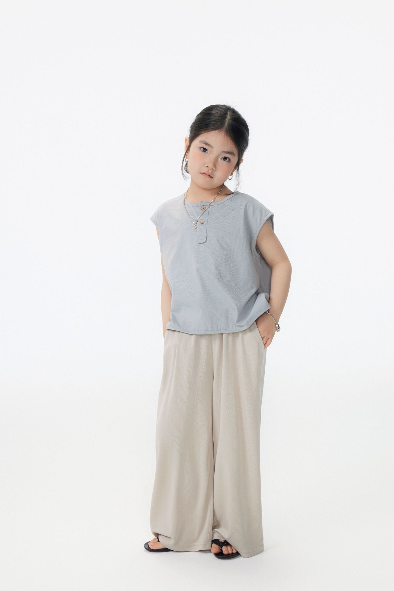 【90-150cm / F】【親子裝】日系會呼吸的闊腿褲