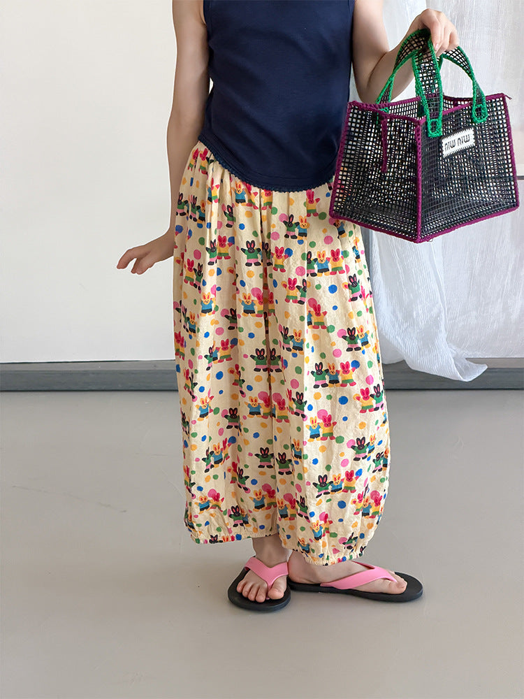 【100-170cm】8色-滿印花花防蚊褲