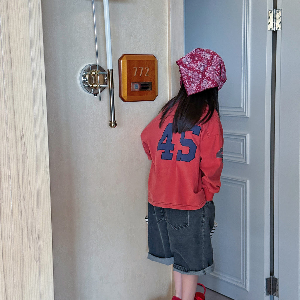 【80-130cm】(3色) 字母長袖T