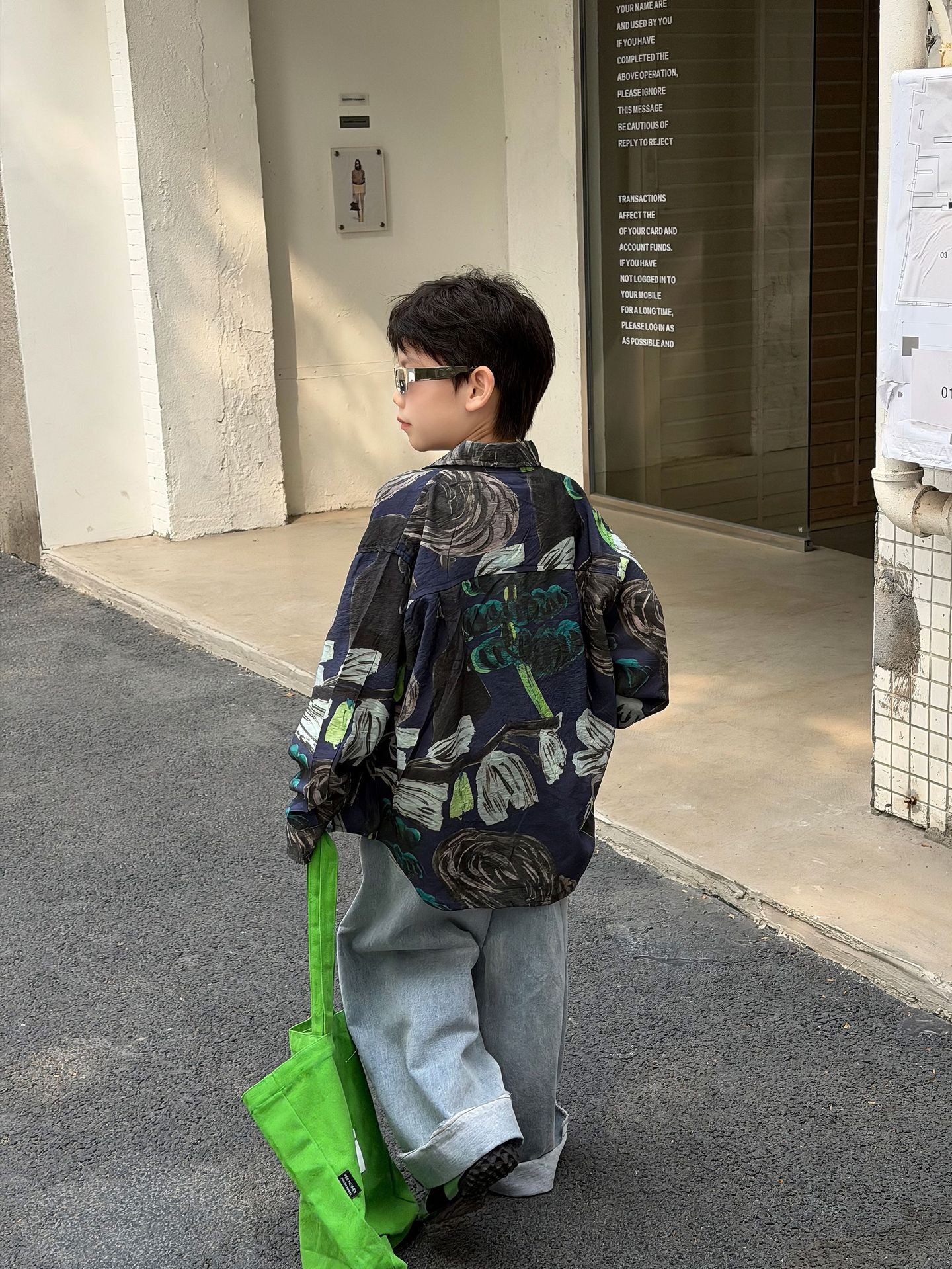 【90-160cm】潮帥抽象派藝術襯衫