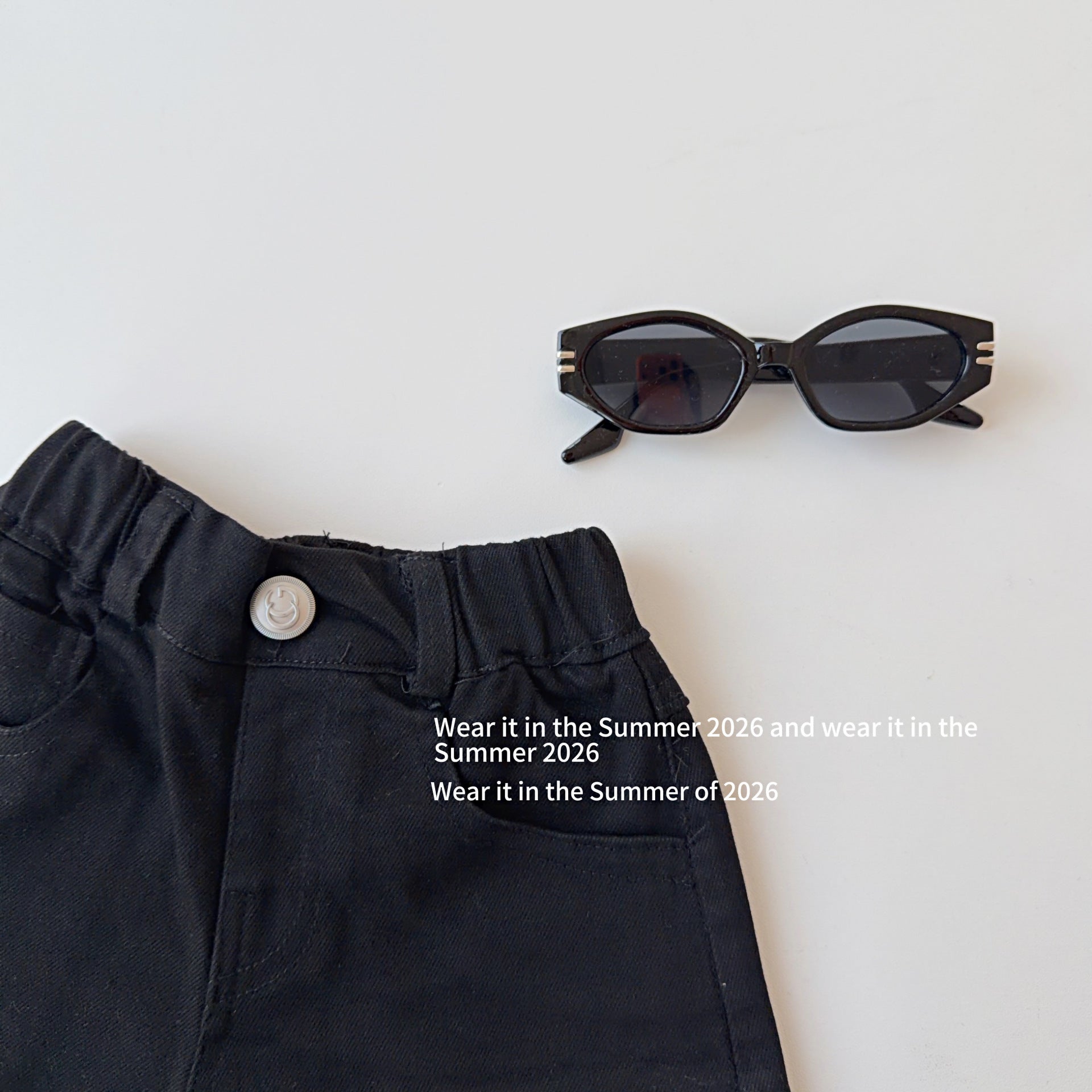 【90-150cm】設計感辣妹修身短褲