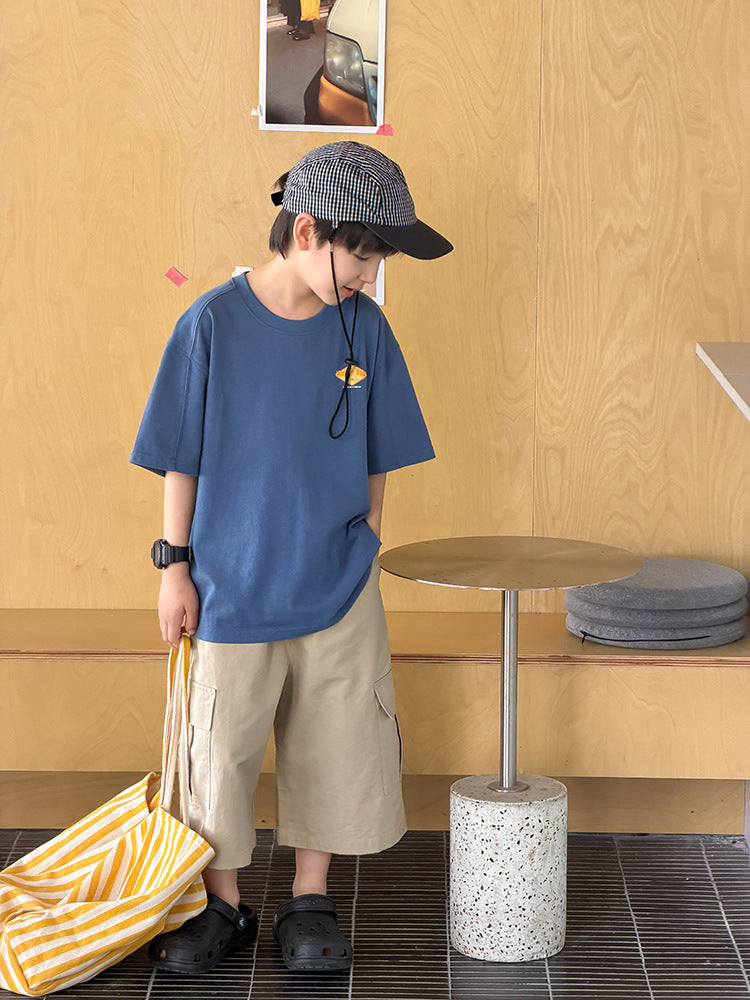 【100-170cm】可愛字母卡通全棉冰感T
