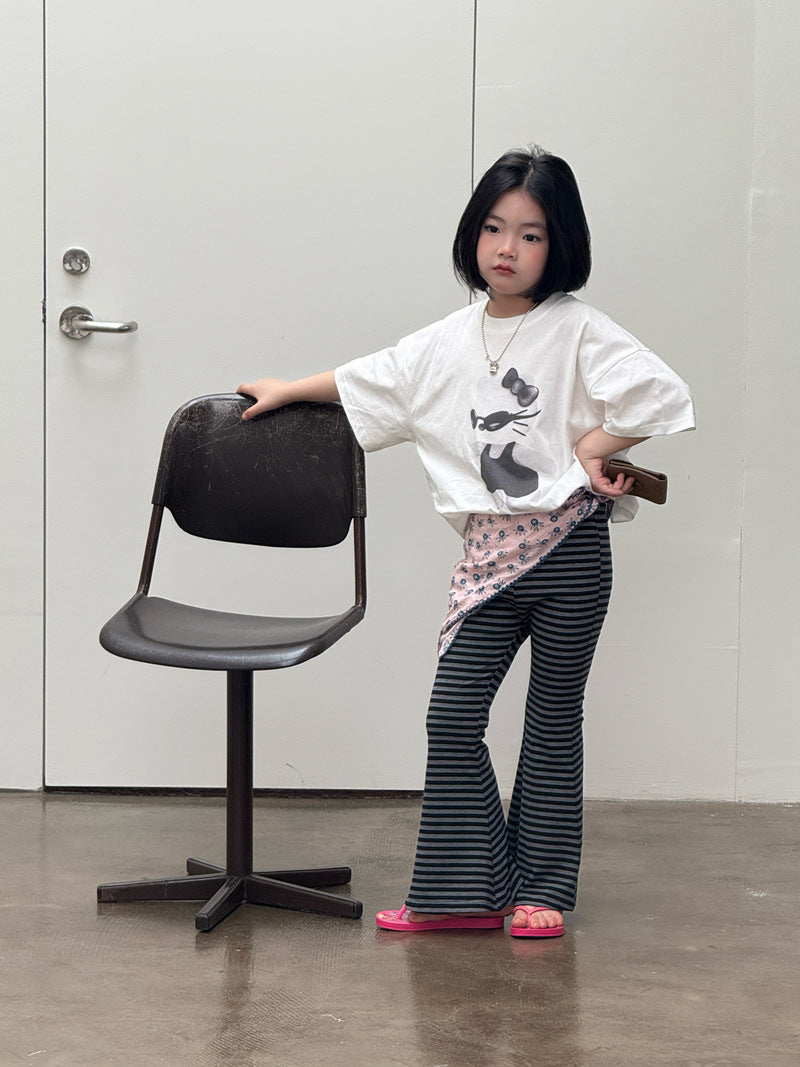 【現貨-140cm】墨鏡KT印花短袖上衣