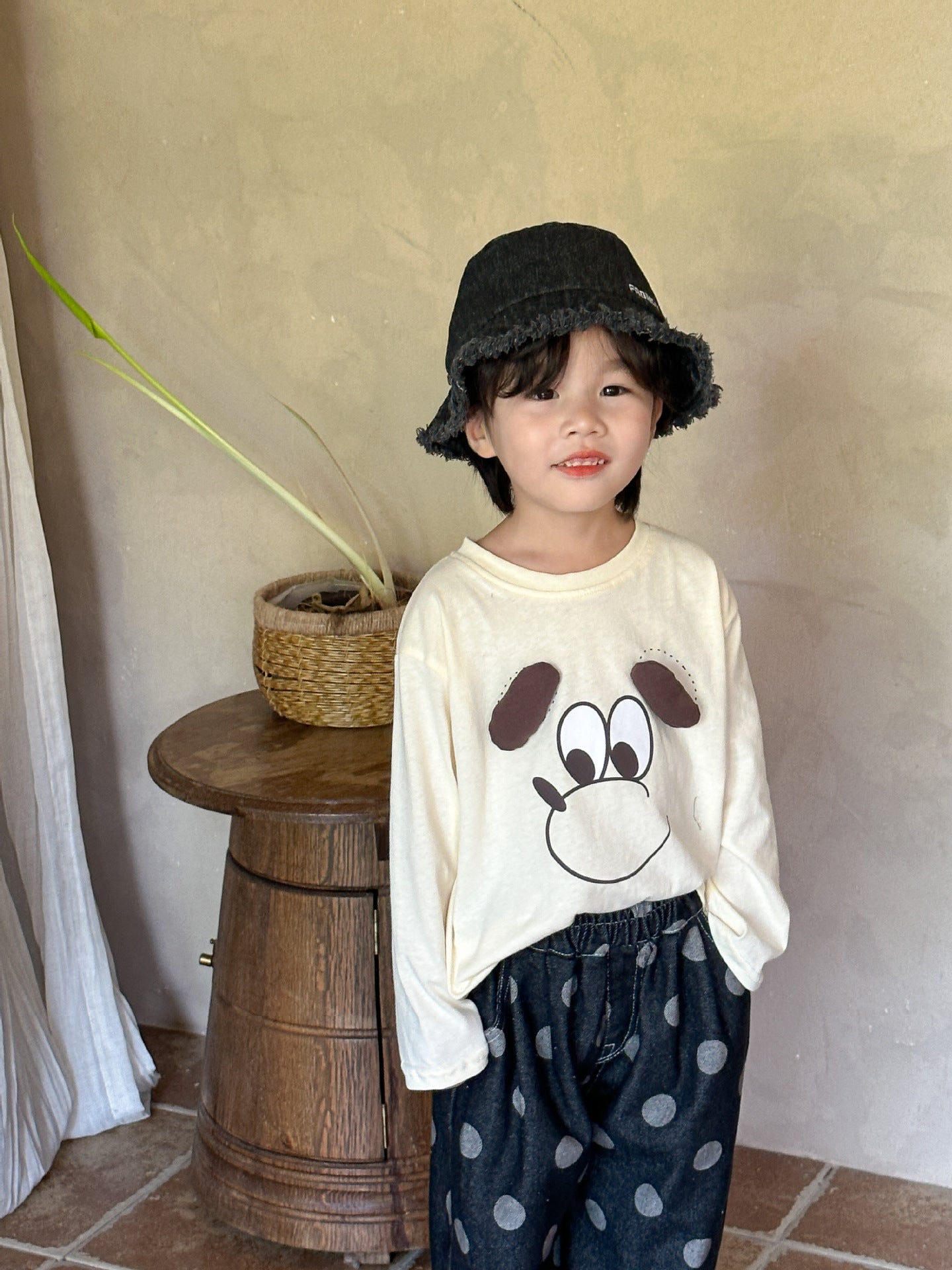 【現貨 80/120cm】波點牛仔褲 | 吊帶連衣裙