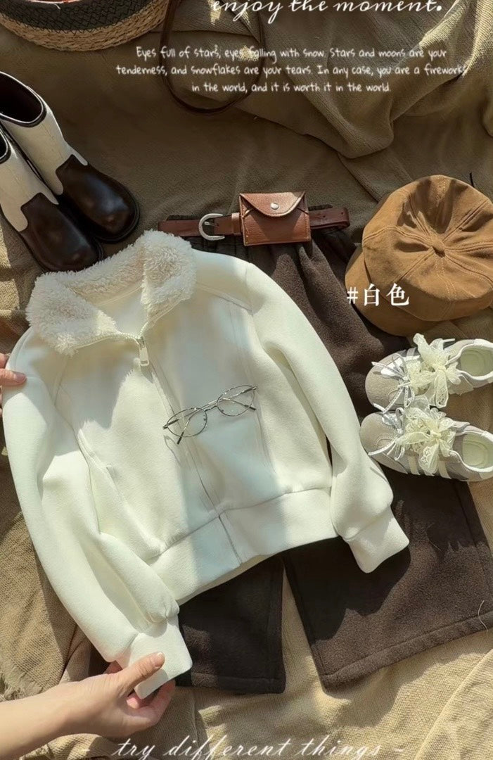 限定款 | 100-170cm 捲毛翻領小外套