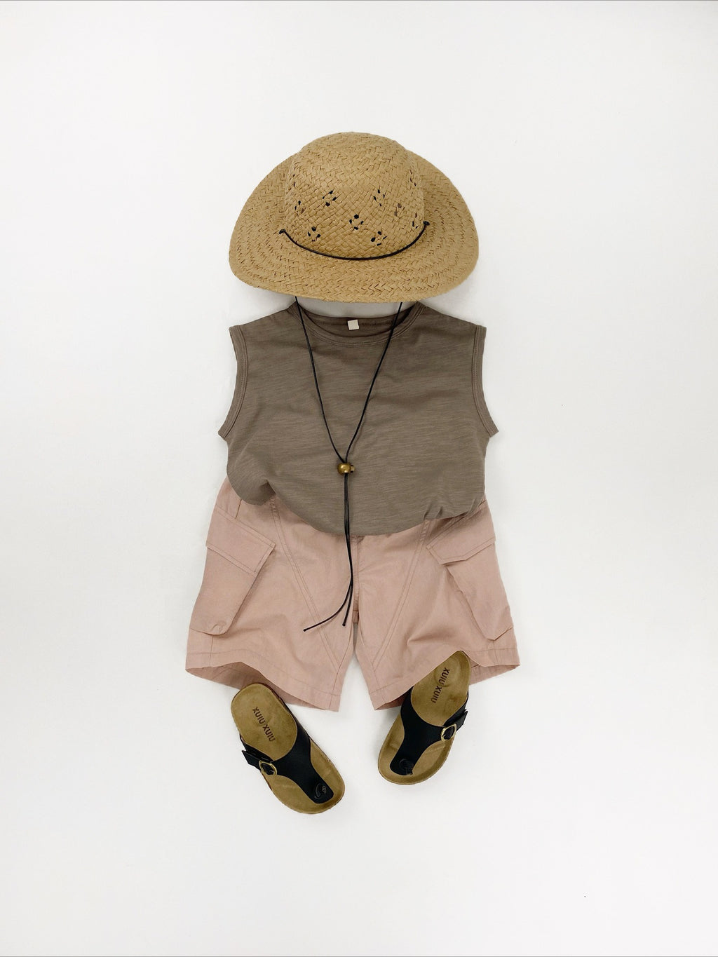 【80-130cm】8色竹節棉透氣寬鬆坎肩上衣