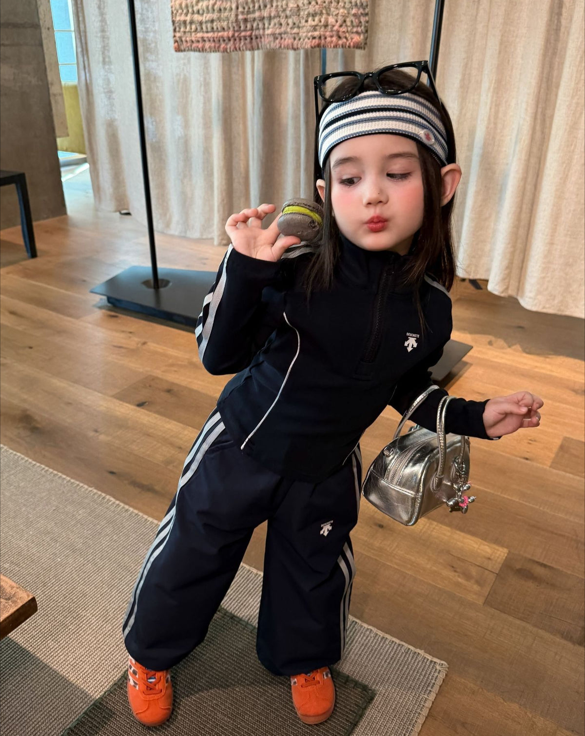 【90-140cm】幼兒園套裝! 修身上衣+休閒褲
