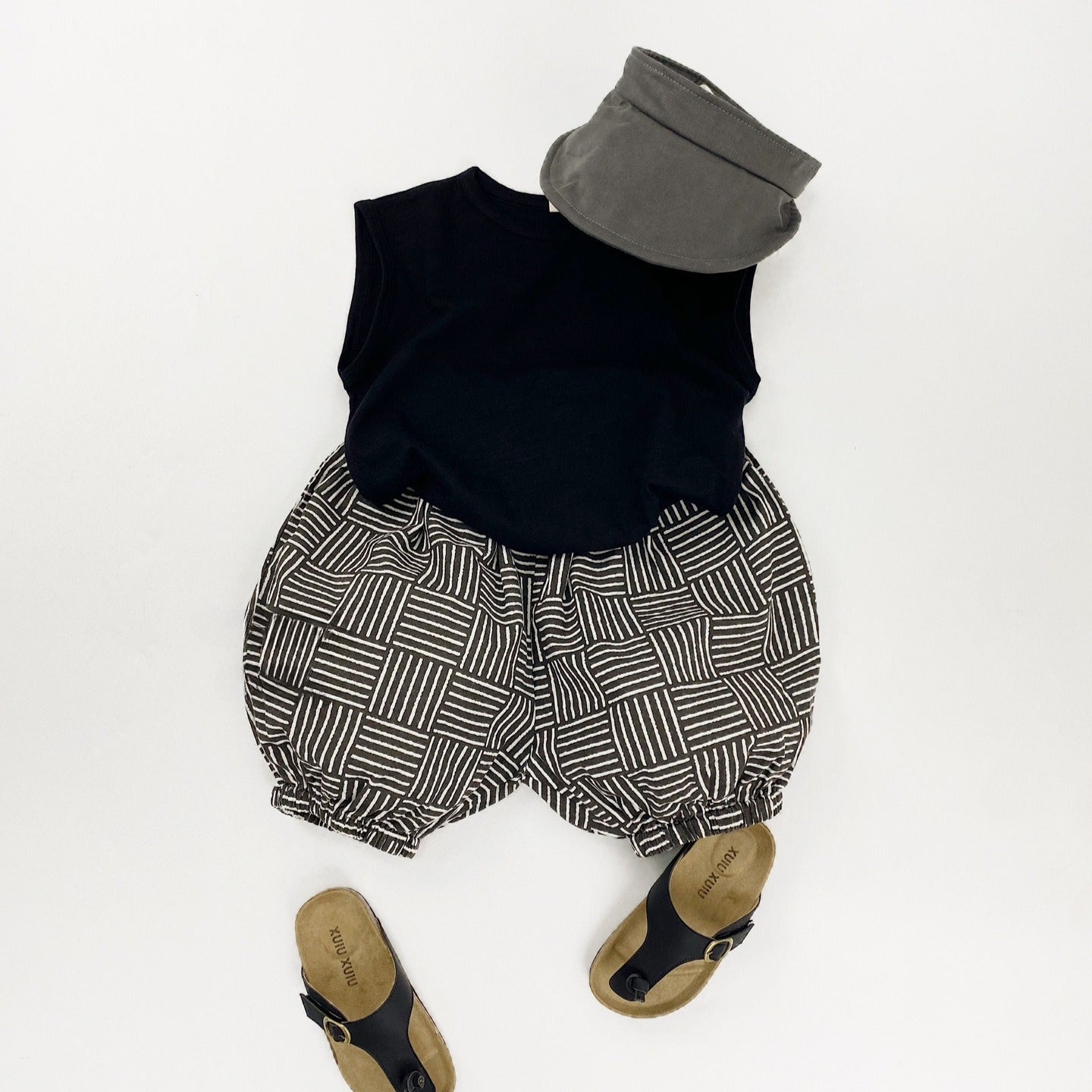 【80-130cm】8色竹節棉透氣寬鬆坎肩上衣