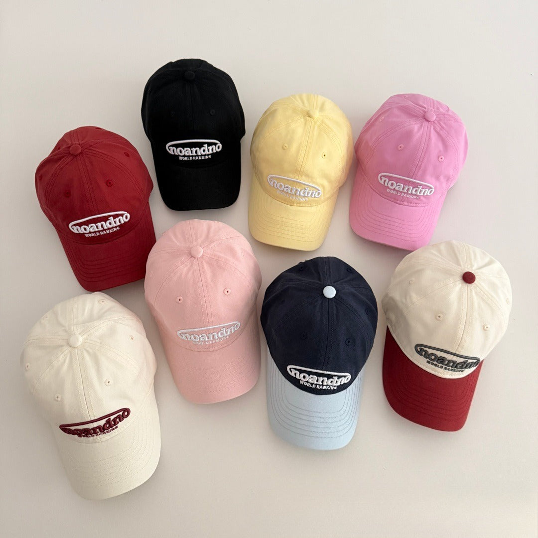 韓系撞色刺繡棒球帽